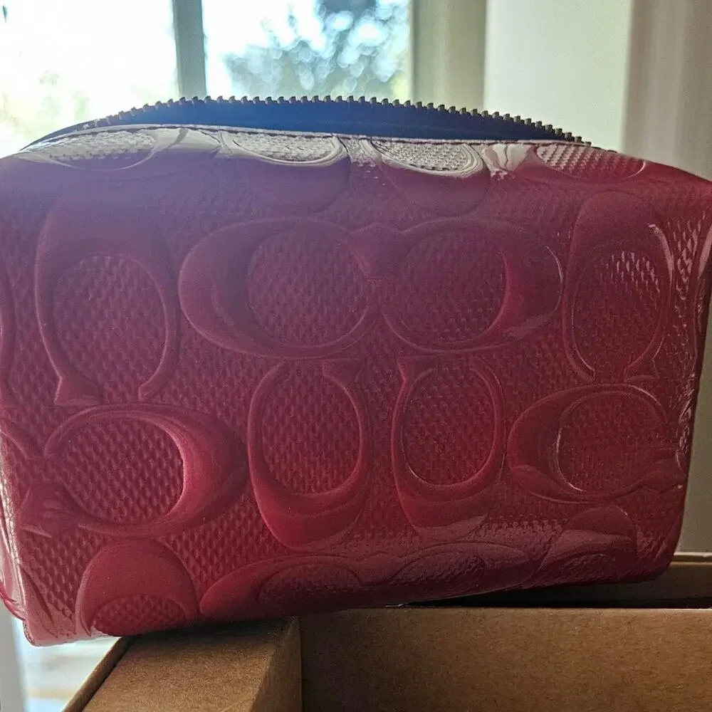 Coach red wristlet